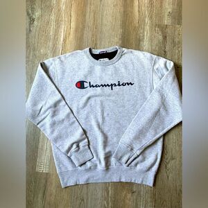 Champion Sweatshirt Gray Blue Red Size M Unisex Size M